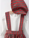Set cu fustita, bluza, boneta, alb-rosu picture - 6