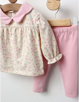 Set Daria floricele model roz