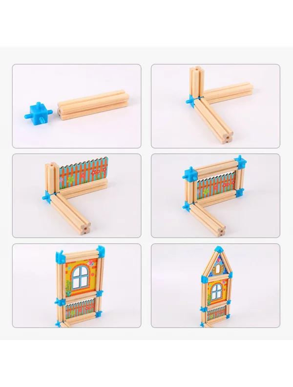 Set de lemn castel 128 piese – Micul Arhitect