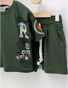 Set de vara, Champ Bunny, cu verde