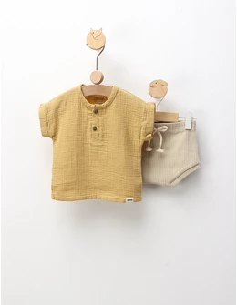 Set de vara din muselina, Cool Boy, galben