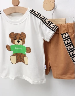 Set de vara Fantasy Bear, alb maro