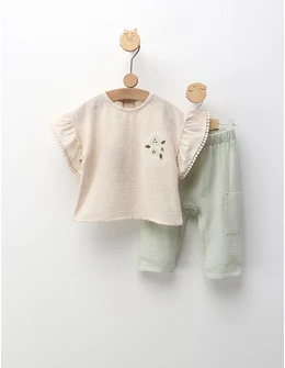 Set de vara lejer, din IN, Marabella, cu verde