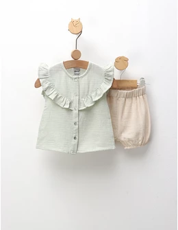 Set de vara, Martha, verde-crem