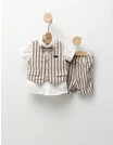 Set elegant 4 piese din in crem-maro picture - 1