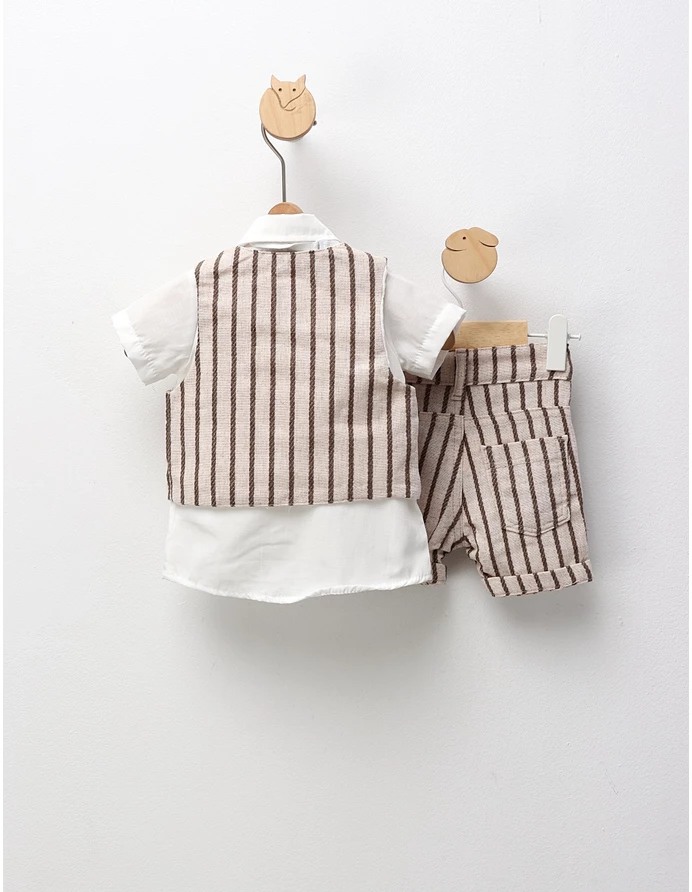 Set elegant 4 piese din in crem-maro picture - 4