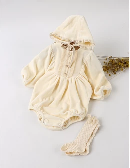 Set elegant catifelat premium, Josephine, crem