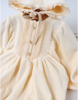 Set elegant catifelat premium, Josephine, crem