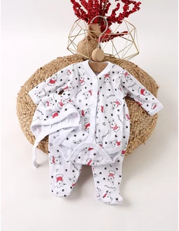 Set greieras bebelusi Absorba Rabbit, alb-rosu