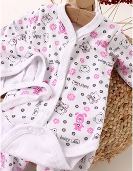 Set greieras bebelusi Baby Bear alb-roz