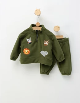 Set gros polar animale, verde