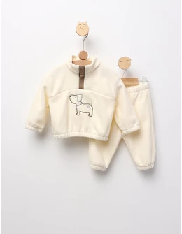 Set gros polar dog Victor, ecru