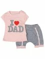 Set I love DAD 2 piese coral 1