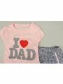 Set I love DAD 2 piese coral 2