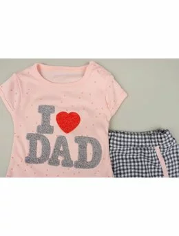 Set I love DAD 2 piese coral 2