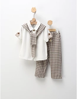 Set lejer de vara, Fashion Style, alb-bej