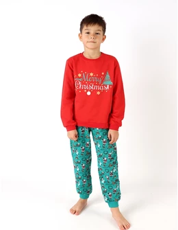 Set Merry Christmas Bradut, rosu-verde