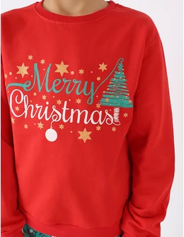 Set Merry Christmas Bradut, rosu-verde