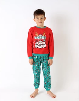 Set Merry Christmas Family, rosu-verde