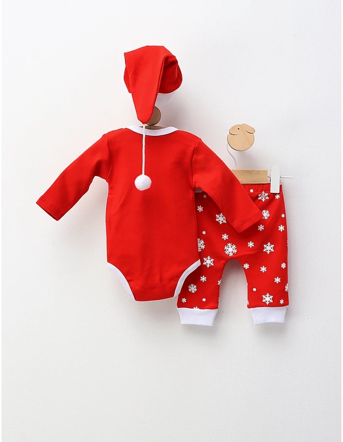 Set Otto Craciun 3 piese model rosu picture - 4