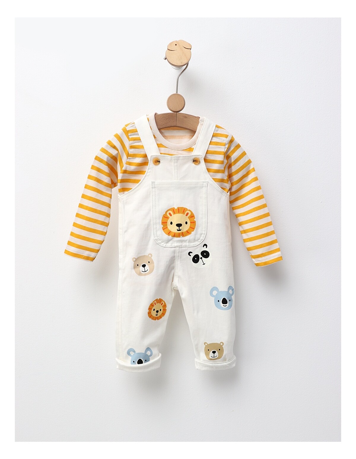 Set premium, Bluza+Salopeta animalute, alb