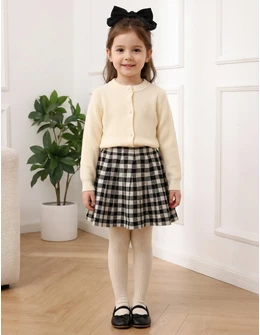 Set Pulover + Fusta, Iris model cu ecru