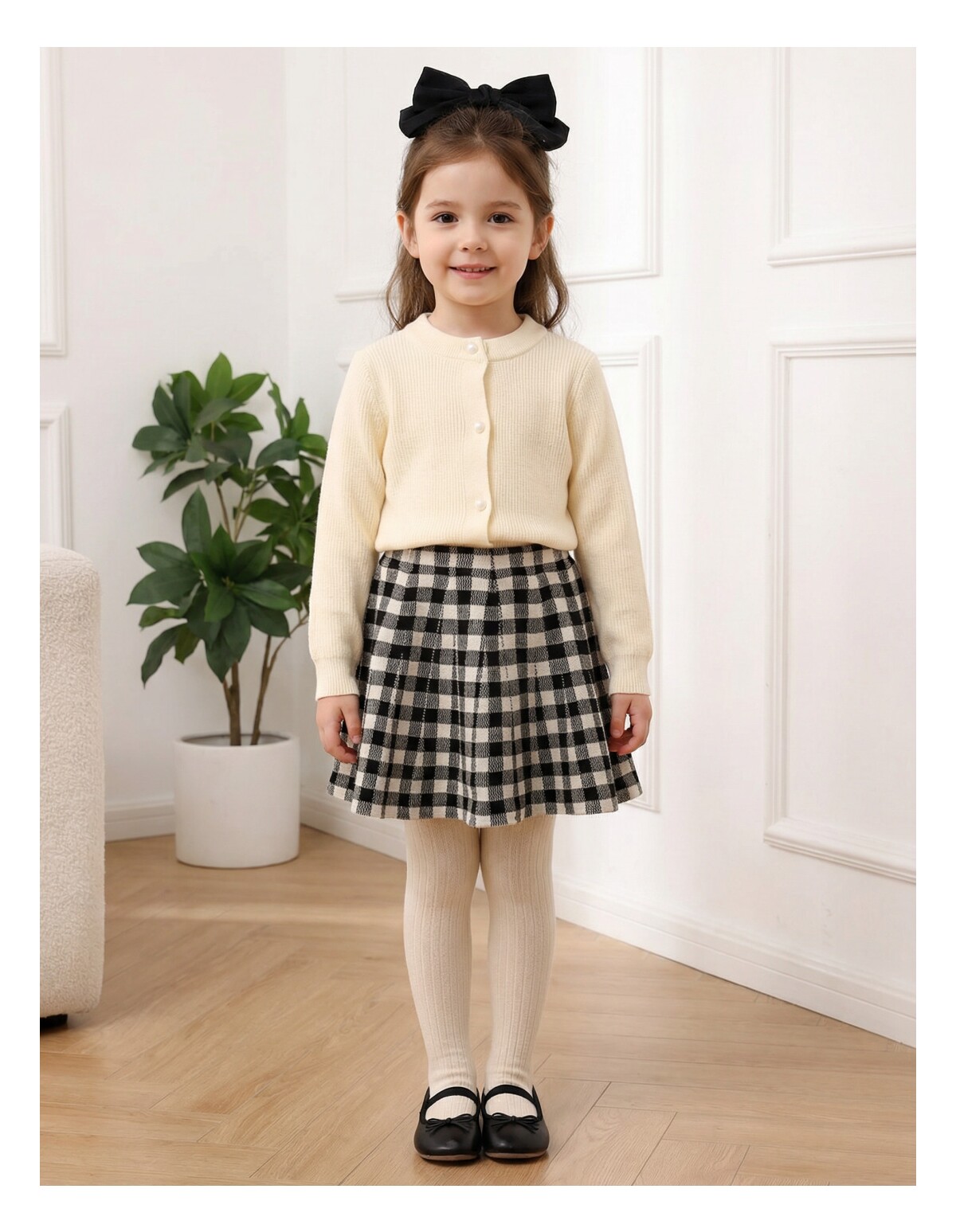 Set Pulover + Fusta, Iris model cu ecru