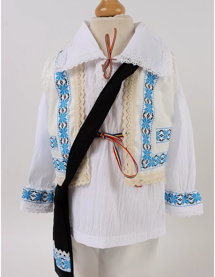 Set Traditional 6 piese, Armand, alb-blue picture - 3