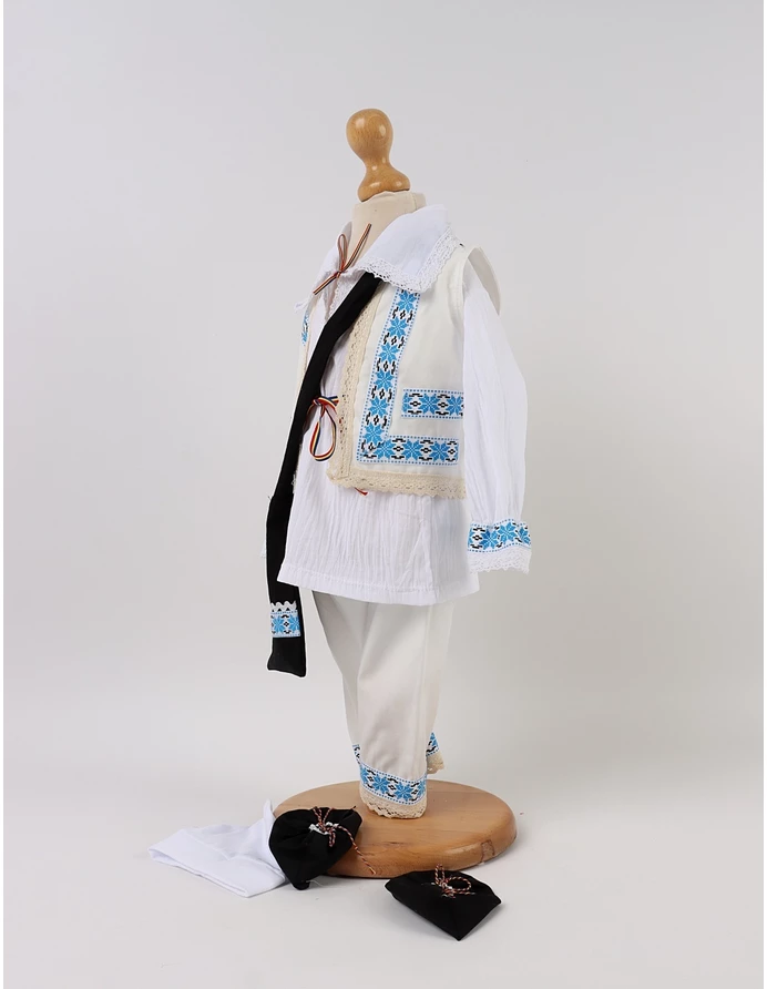 Set Traditional 6 piese, Armand, alb-blue picture - 6
