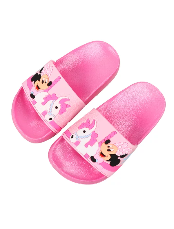 Slapi Minnie Mouse pentru copii model ciclam-roz