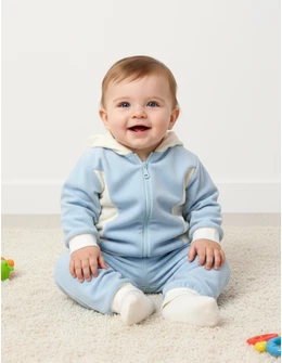 Trening de catifea Romania albastru deschis-alb