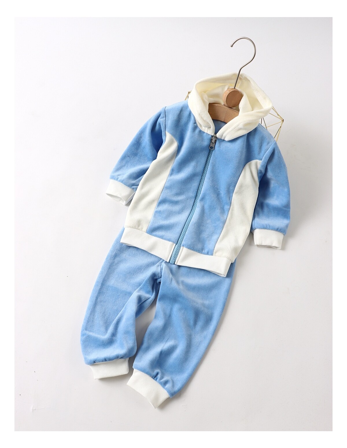 Trening de catifea Romania blue-alb