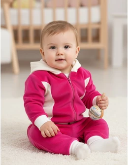 Trening de catifea Romania ciclam-alb