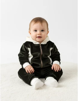 Trening de catifea Romania kaki-alb