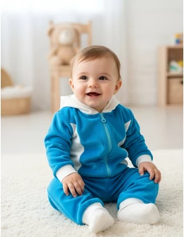 Trening de catifea Romania turcoaz-alb