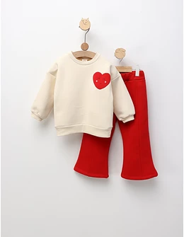 Trening vatuit Big Heart, crem-rosu