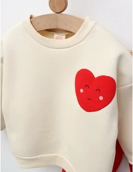 Trening vatuit Big Heart, crem-rosu