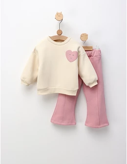 Trening vatuit Big Heart, crem-roz prafuit