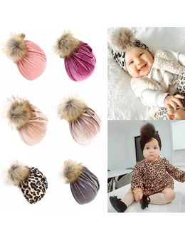 Turban catifelat alb  leopard cu blanita artificiala 2