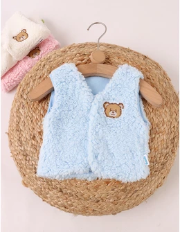 Vesta bebe cocolino ursulica bleu