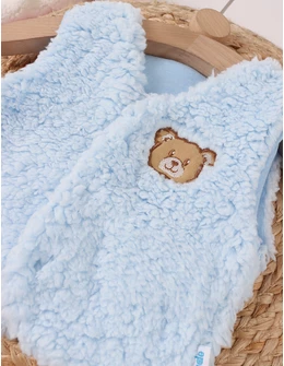 Vesta bebe cocolino ursulica bleu