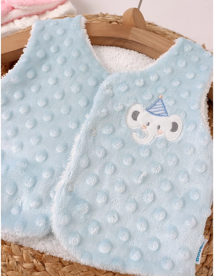 Vesta bebe minky elefant blue picture - 2