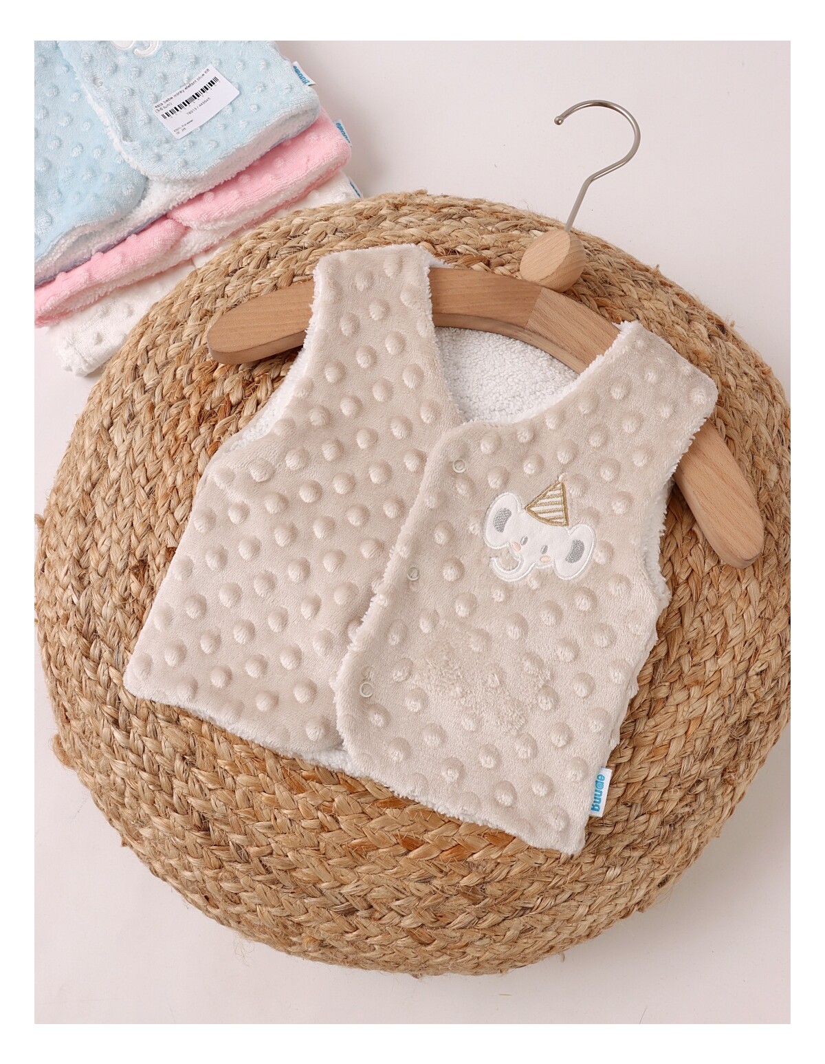 Vesta bebe minky elefant crem