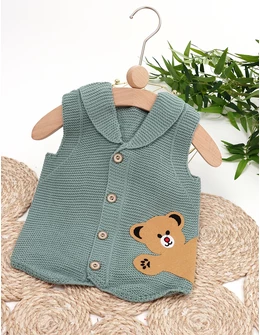 Vesta HIDEN BEAR verde-crem 1