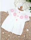 Vesta pna cu floricele model alb 1