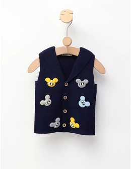 Vesta tricotata maimutoaie, bleumarin