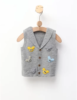 Vesta tricotata maimutoaie, gri