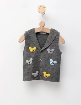 Vesta tricotata maimutoaie, gri inchis
