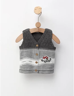 Vesta tricotata masinuta, gri-gri