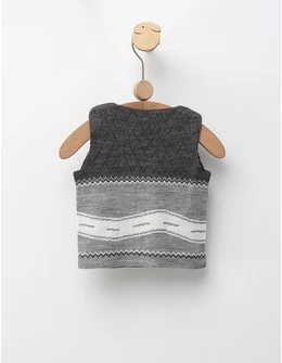 Vesta tricotata masinuta, gri-gri